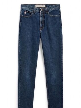 Guess Womens high rise Vintage 90s Straight Jeans in Dark Indigo